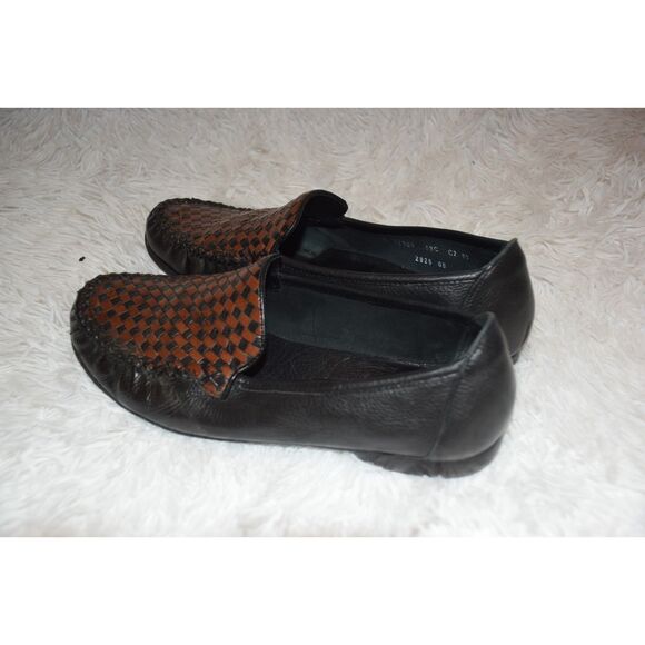 Cole Haan country black leather brown loafers shoes size 9.5 - Picture 4 of 5